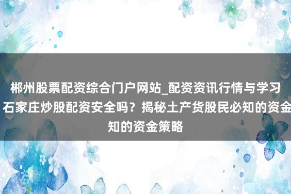 郴州股票配资综合门户网站_配资资讯行情与学习入口 石家庄炒股配资安全吗？揭秘土产货股民必知的资金策略