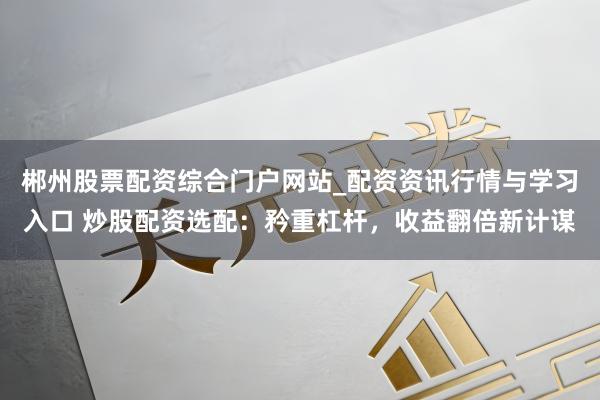 郴州股票配资综合门户网站_配资资讯行情与学习入口 炒股配资选配：矜重杠杆，收益翻倍新计谋