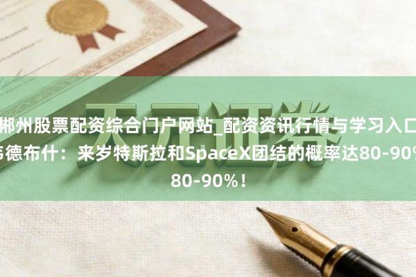 郴州股票配资综合门户网站_配资资讯行情与学习入口 韦德布什：来岁特斯拉和SpaceX团结的概率达80-90%！
