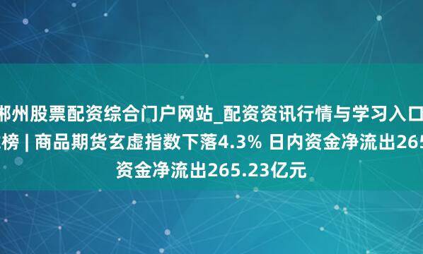 郴州股票配资综合门户网站_配资资讯行情与学习入口 逐日龙虎榜 | 商品期货玄虚指数下落4.3% 日内资金净流出265.23亿元