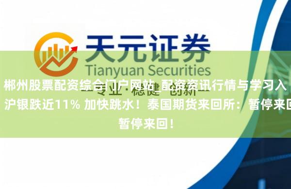 郴州股票配资综合门户网站_配资资讯行情与学习入口 沪银跌近11% 加快跳水！泰国期货来回所：暂停来回！
